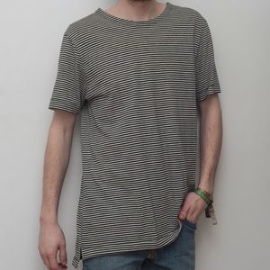Black and White Striped Tee Shirt, 21Men